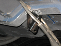 E-brake cable braket ready for welding